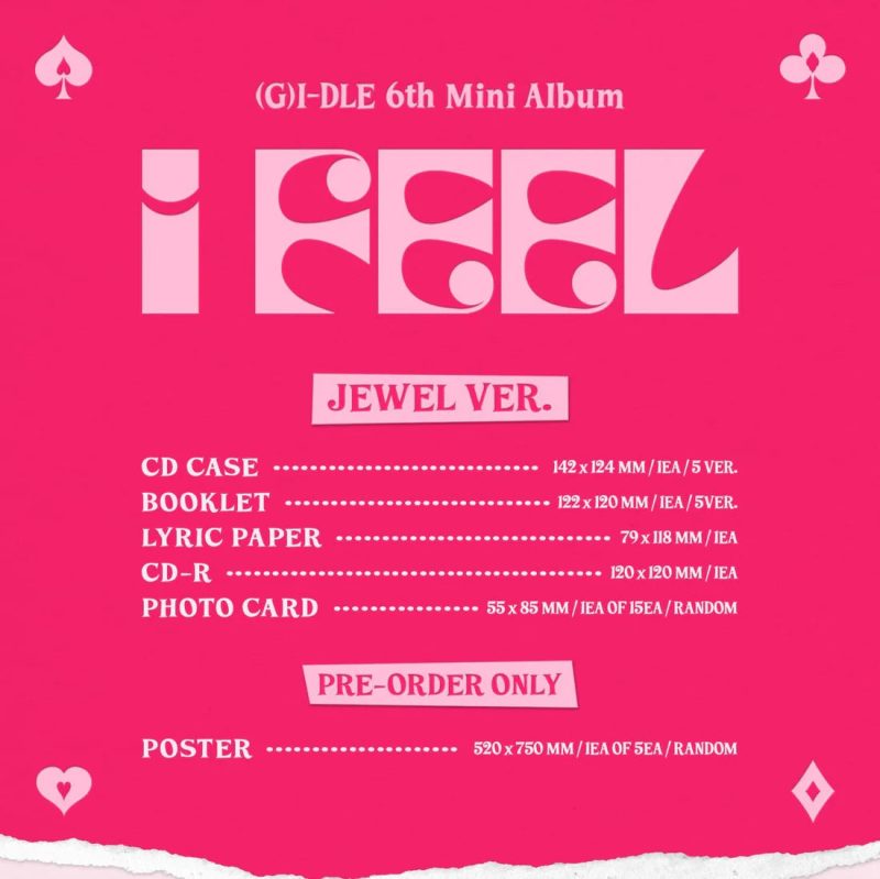 gidle gi dle i feel 6th mini album jewel version kyou 1